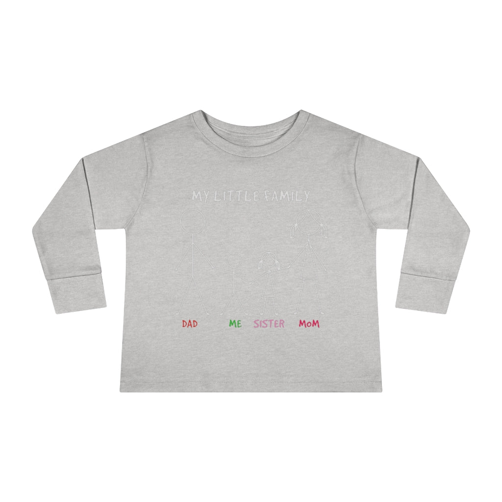 My Little Family Toddler Long Sleeve Tee
