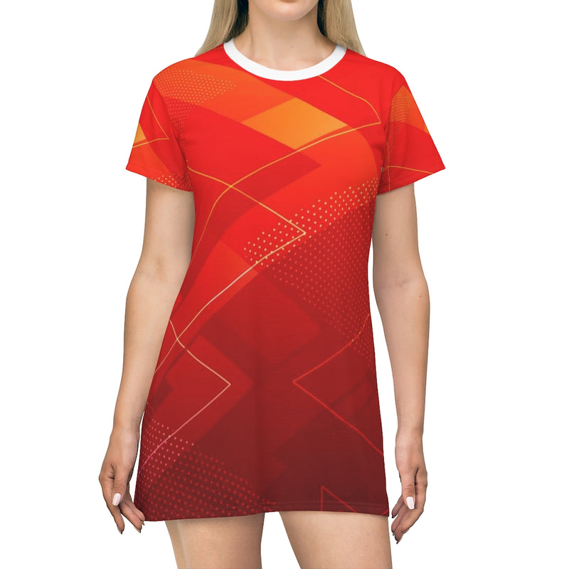 Triangle Geometric T-Shirt Dress