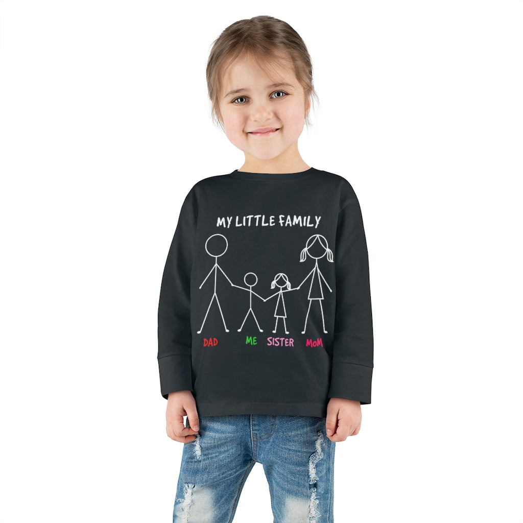 My Little Family Toddler Long Sleeve Tee