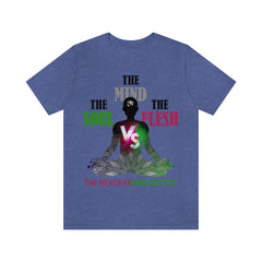 The Soul vs. The Flesh vs. The Mind Unisex Jersey Short Sleeve Tee