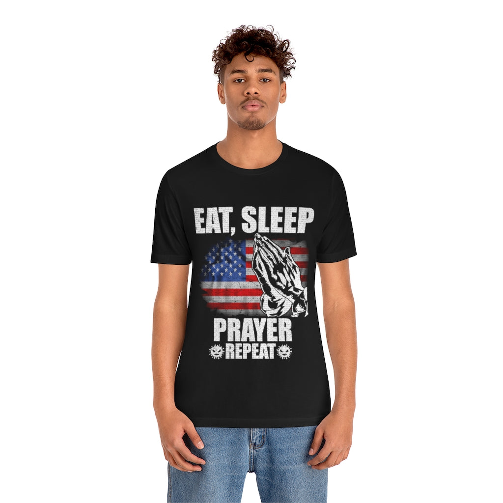 Prayer Repeat Unisex Jersey Short Sleeve Tee