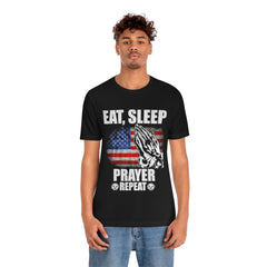 Prayer Repeat Unisex Jersey Short Sleeve Tee