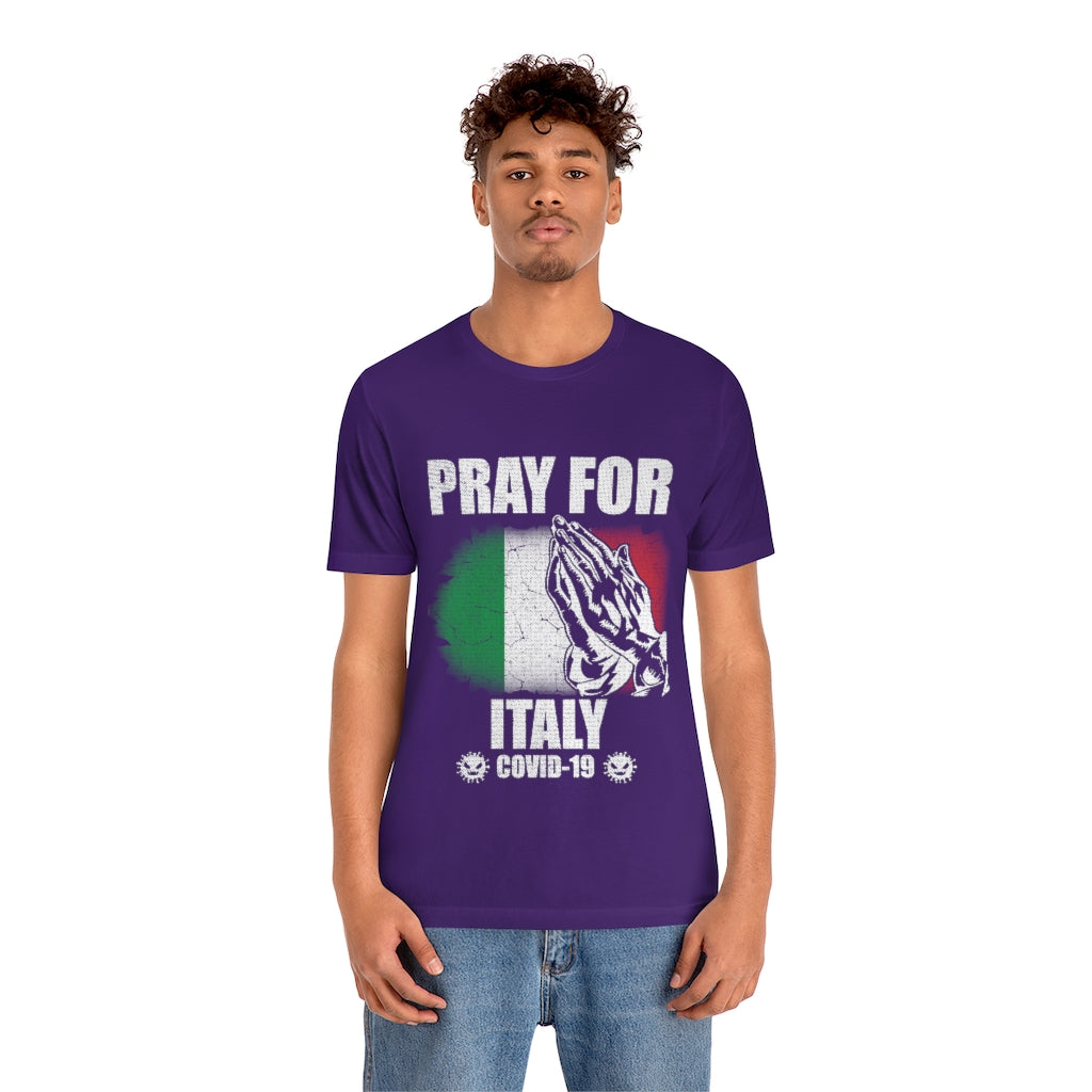 Pray For Italy Unisex Jersey Short Sleeve Tee