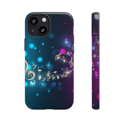 Golden Notes Music iPhone Tough Cases