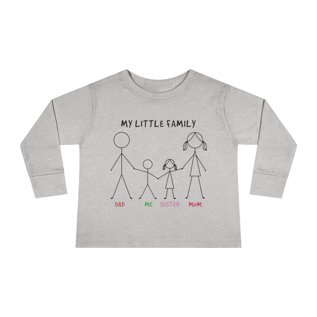 My Little Family Toddler Long Sleeve Tee