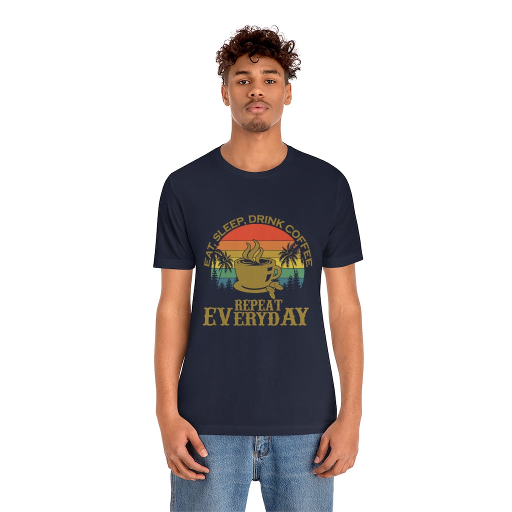 Coffee Repeat Unisex Jersey Short Sleeve Tee