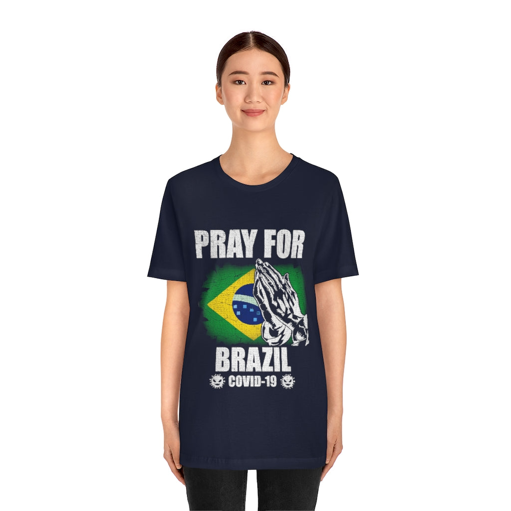 Pray For Brazil Unisex Jersey Short Sleeve Tee