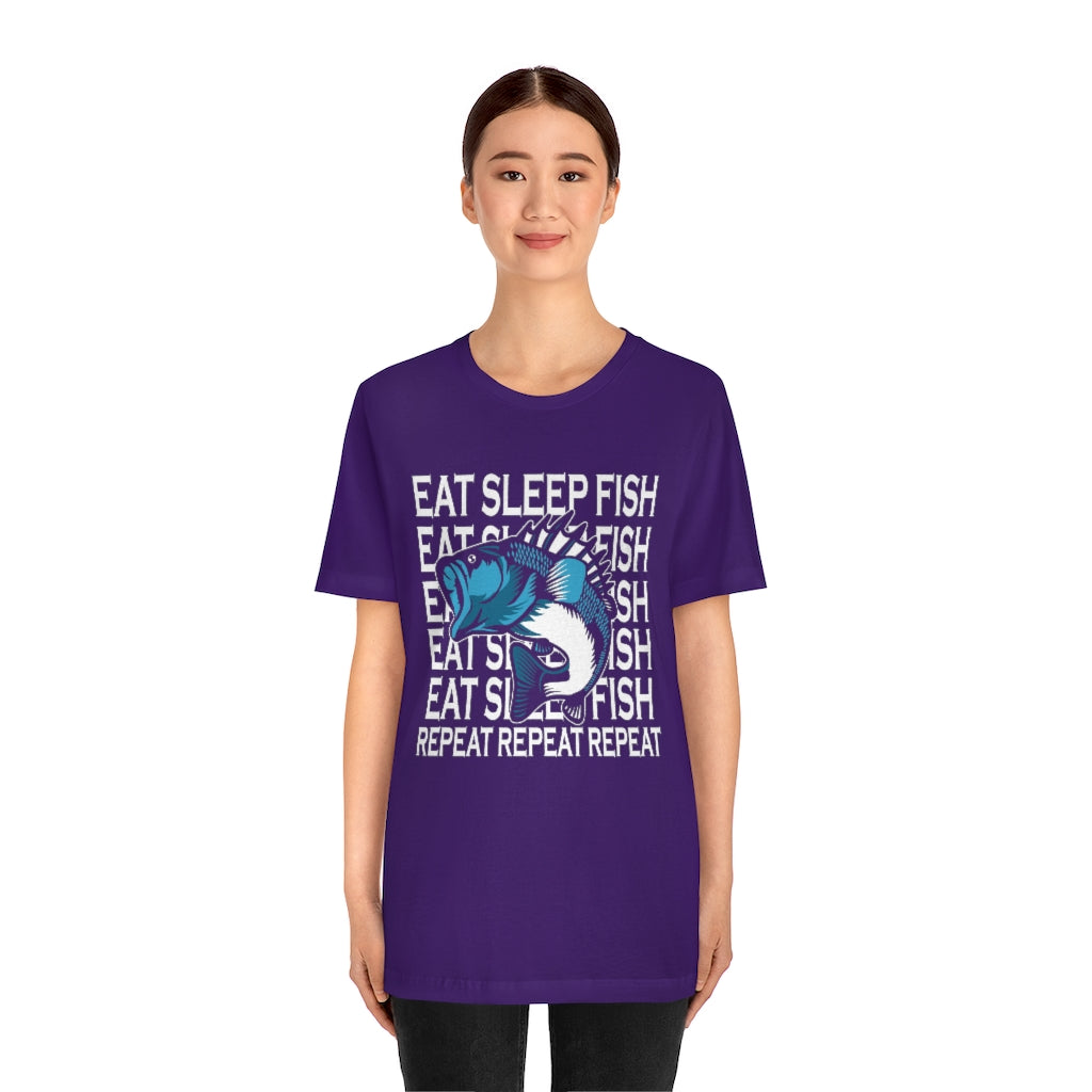Fishing Repeat Unisex Jersey Short Sleeve Tee