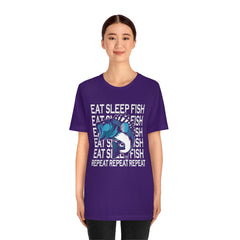 Fishing Repeat Unisex Jersey Short Sleeve Tee