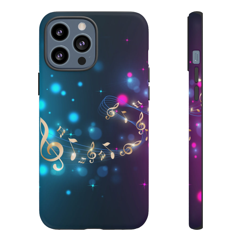 Golden Notes Music iPhone Tough Cases