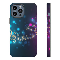 Golden Notes Music iPhone Tough Cases