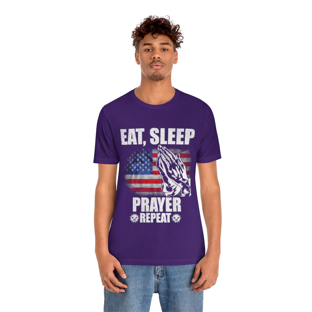 Prayer Repeat Unisex Jersey Short Sleeve Tee