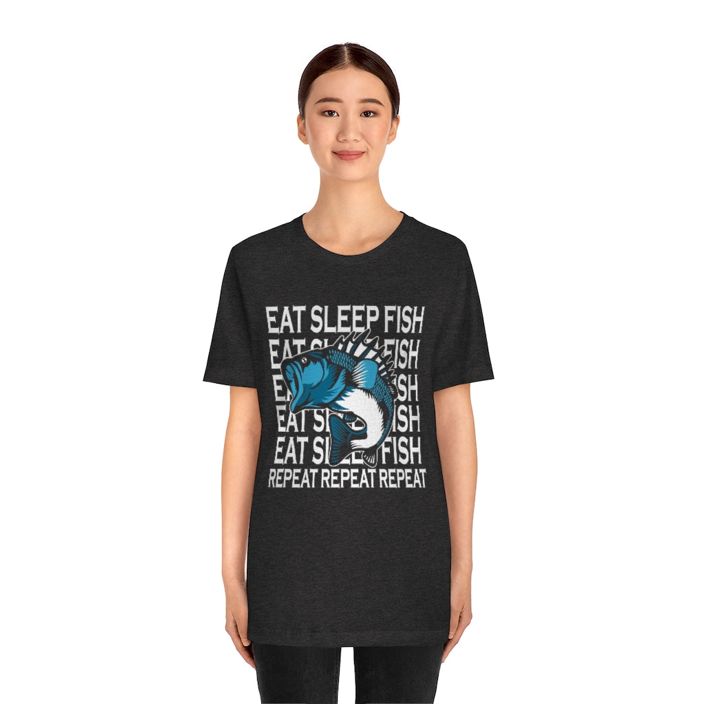 Fishing Repeat Unisex Jersey Short Sleeve Tee