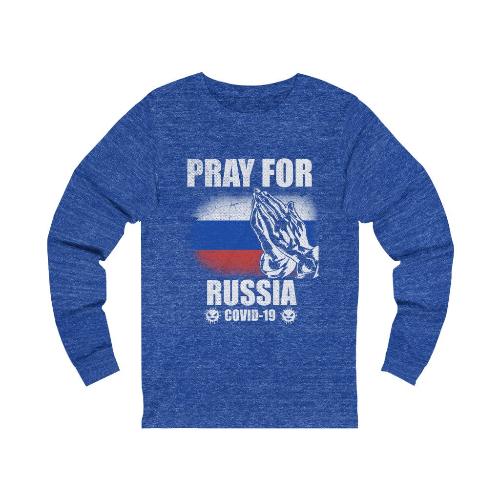 Pray For Russia Unisex Jersey Long Sleeve Tee