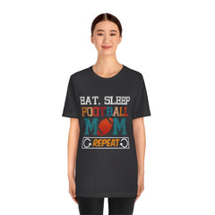 Football Mom Repeat Unisex Jersey Short Sleeve Tee
