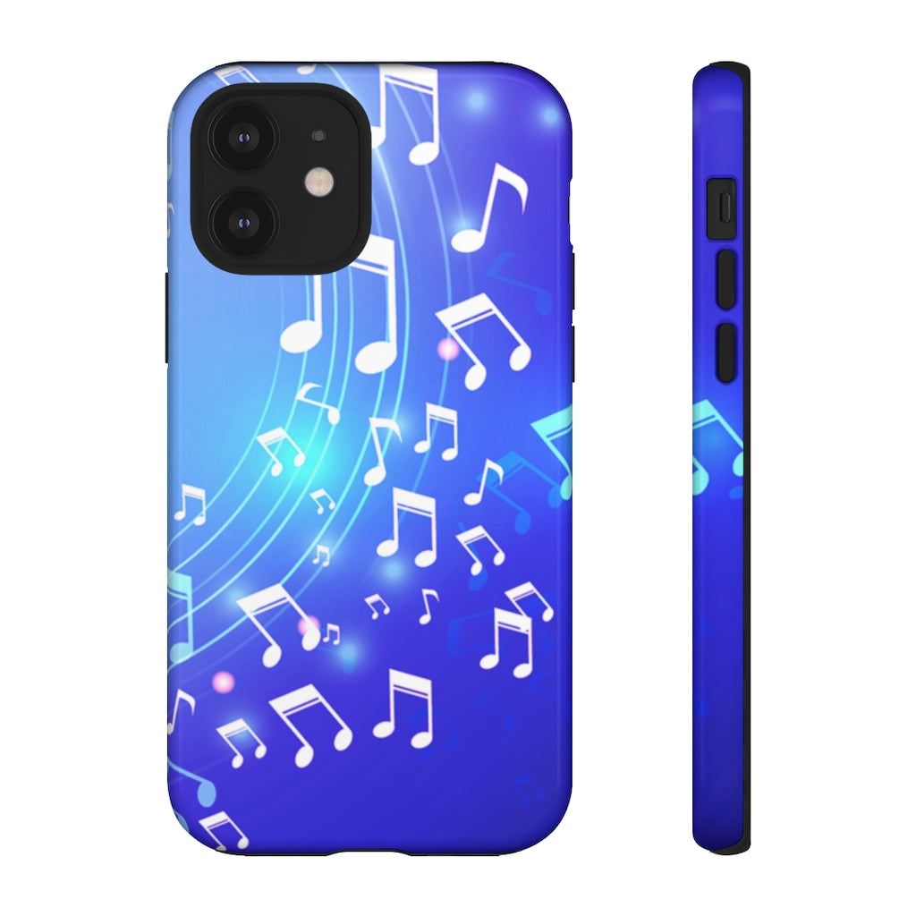 Curving Notes Music iPhone Tough Cases