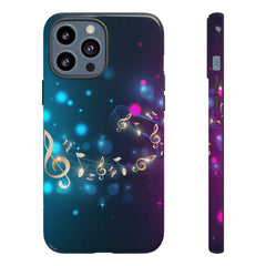 Golden Notes Music iPhone Tough Cases