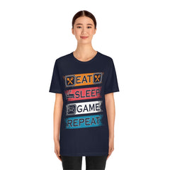 Gaming Repeat Unisex Jersey Short Sleeve Tee