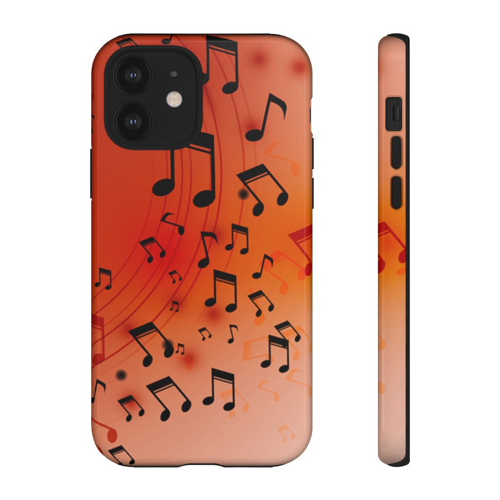 Curving Notes Music iPhone Tough Cases