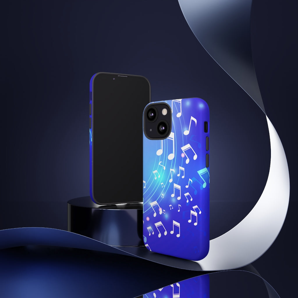Curving Notes Music iPhone Tough Cases