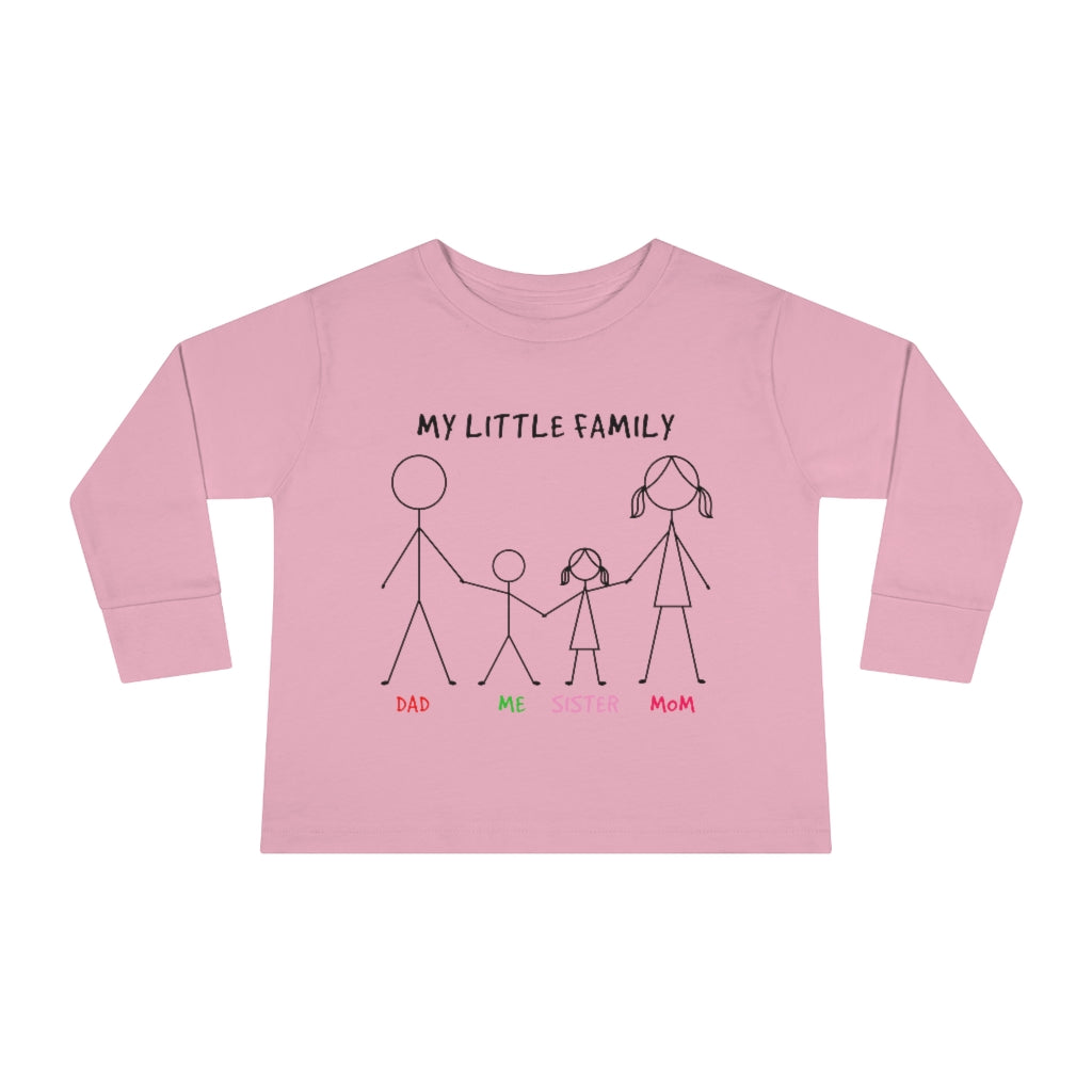 My Little Family Toddler Long Sleeve Tee