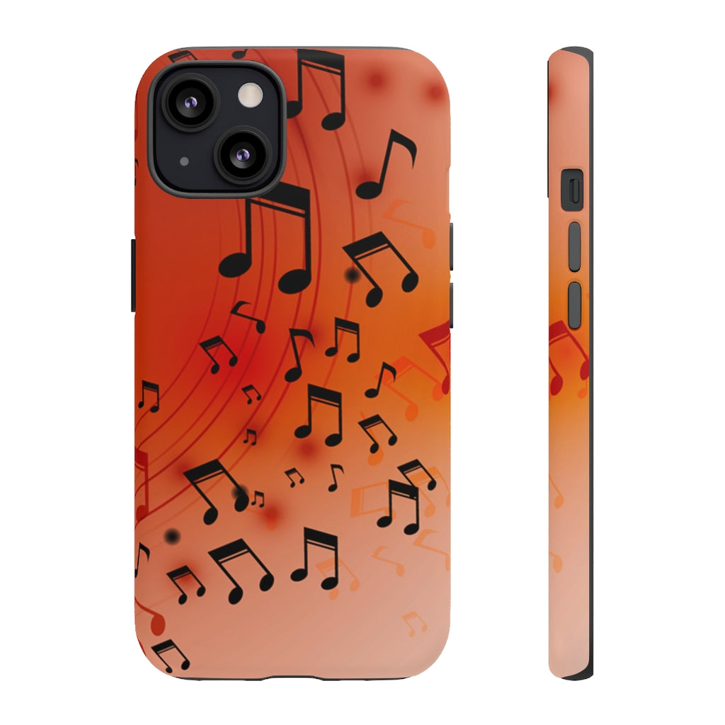 Curving Notes Music iPhone Tough Cases