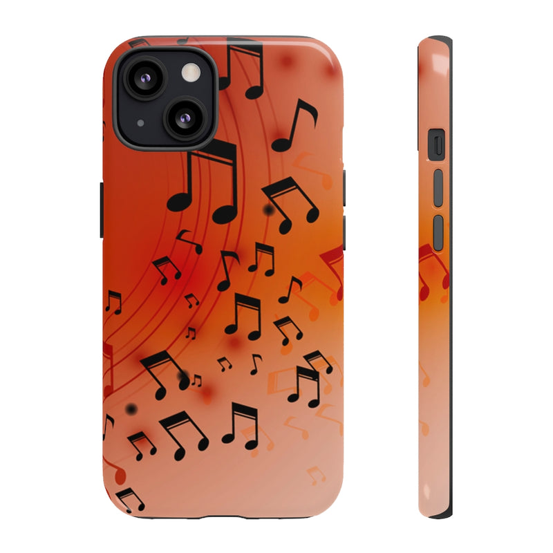 Curving Notes Music iPhone Tough Cases