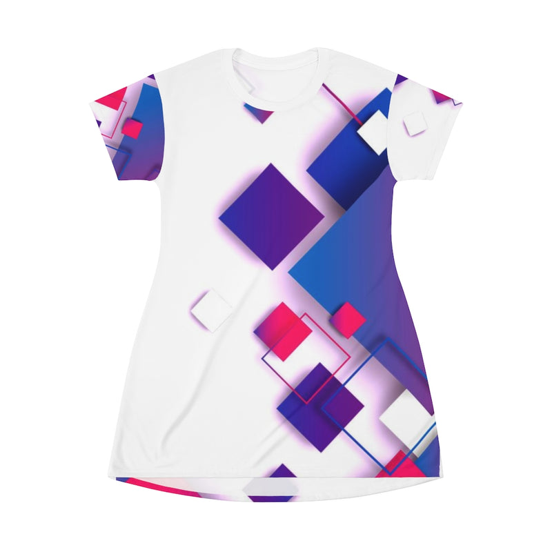 Cubed Geometric T-Shirt Dress
