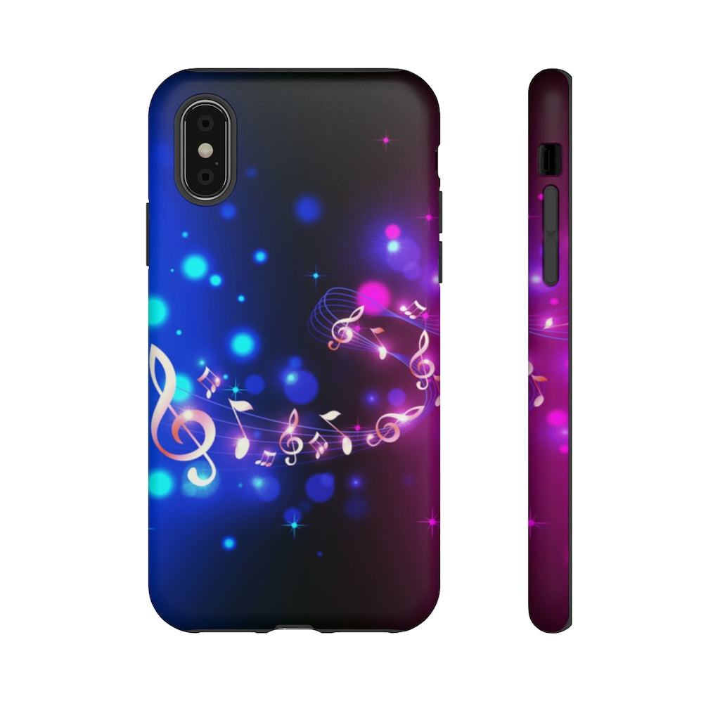 Golden Notes Music iPhone Tough Cases