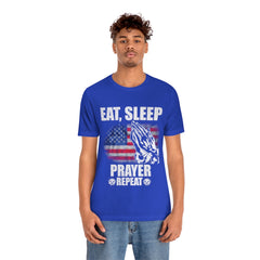 Prayer Repeat Unisex Jersey Short Sleeve Tee