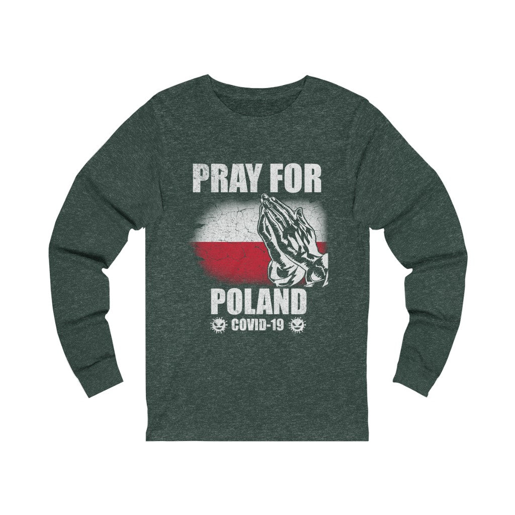 Pray For Poland Unisex Jersey Long Sleeve Tee