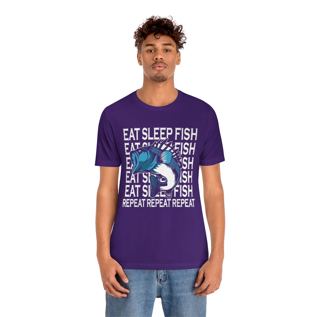 Fishing Repeat Unisex Jersey Short Sleeve Tee