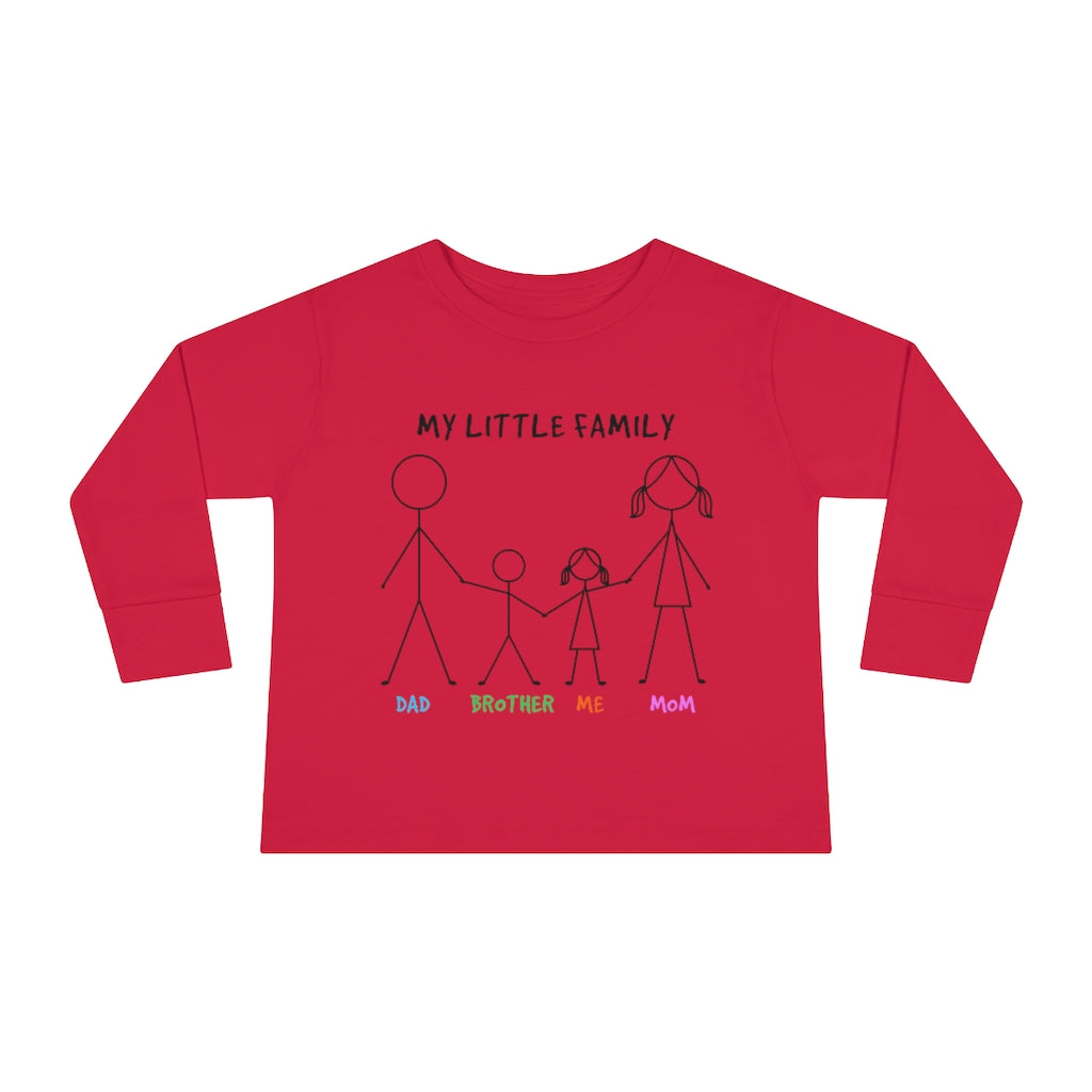 My Little Family Toddler Long Sleeve Tee