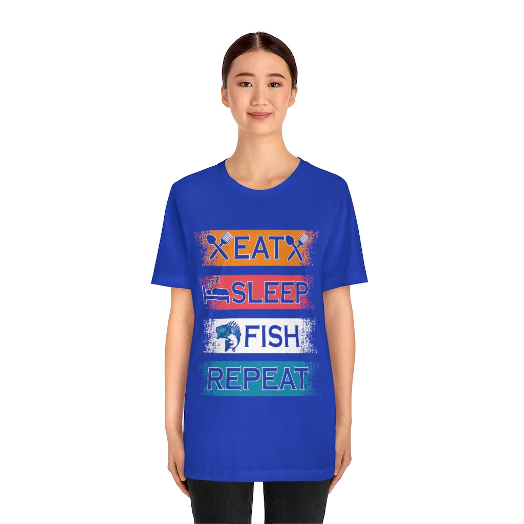 Fishing Repeat Unisex Jersey Short Sleeve Tee