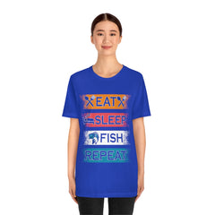 Fishing Repeat Unisex Jersey Short Sleeve Tee
