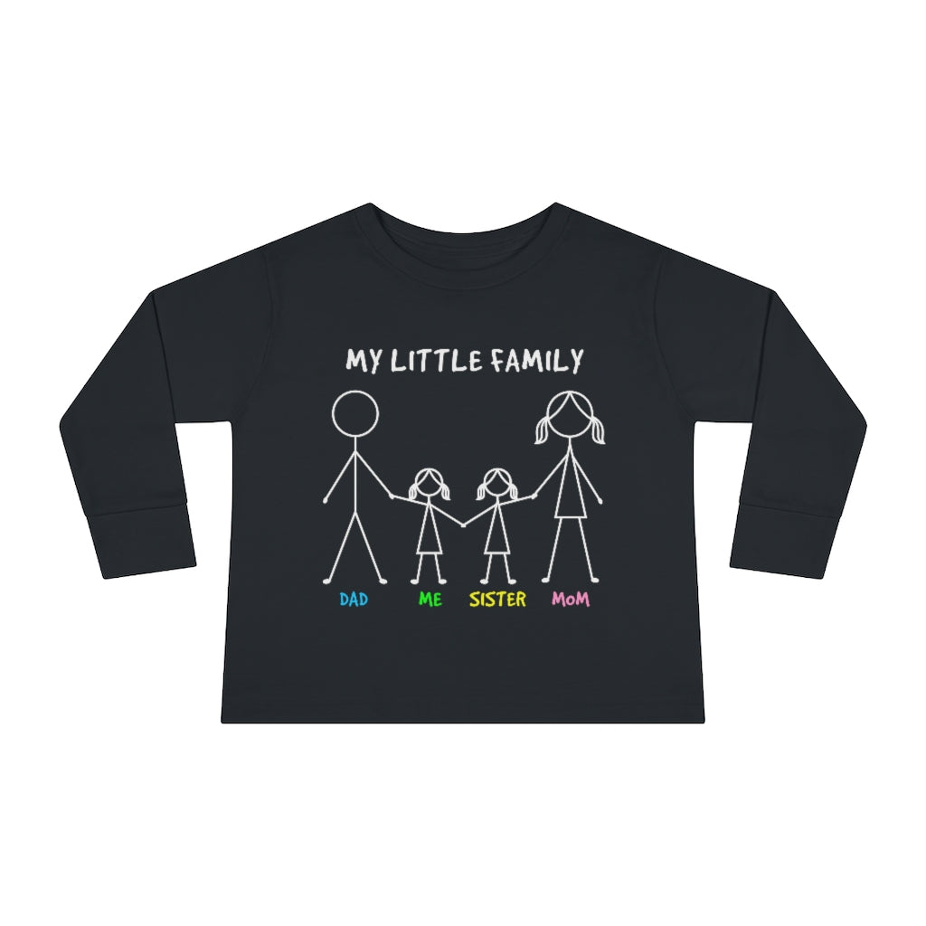 My Little Family Toddler Long Sleeve Tee