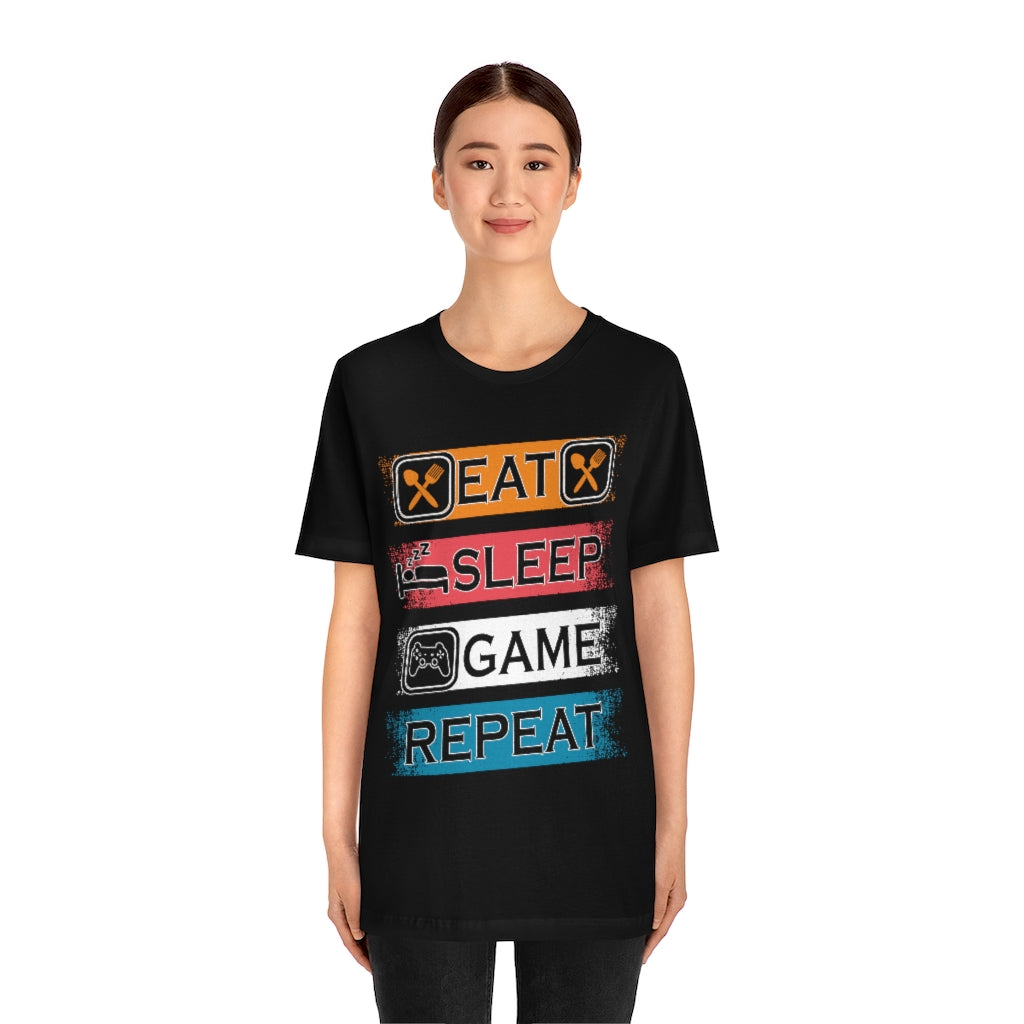 Gaming Repeat Unisex Jersey Short Sleeve Tee