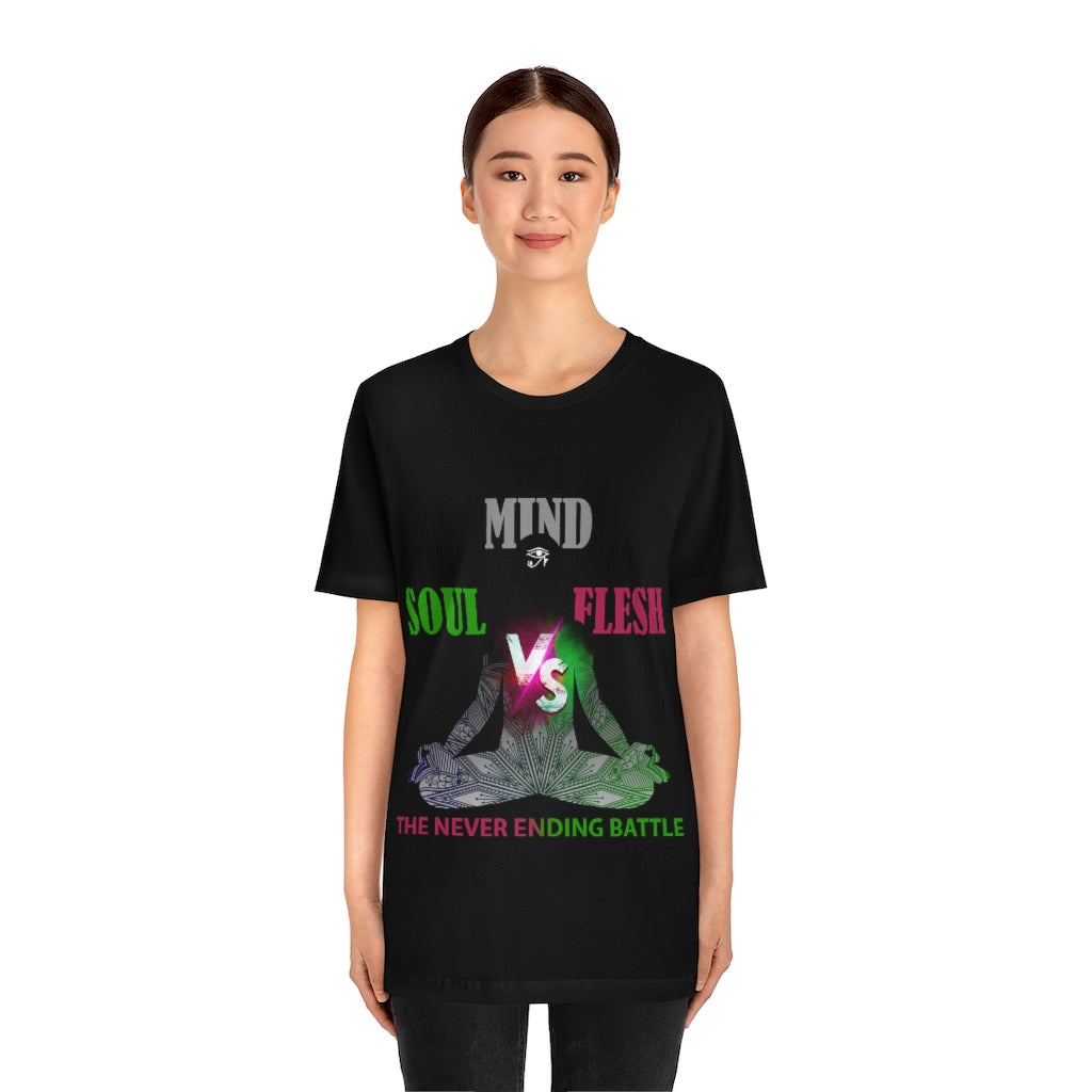 The Soul vs. The Flesh vs. The Mind Unisex Jersey Short Sleeve Tee