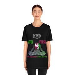 The Soul vs. The Flesh vs. The Mind Unisex Jersey Short Sleeve Tee