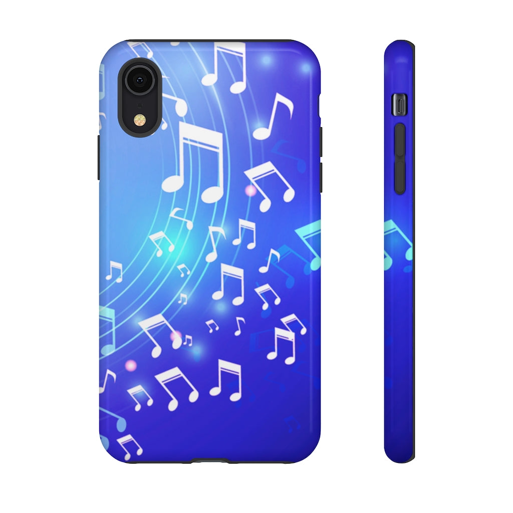 Curving Notes Music iPhone Tough Cases