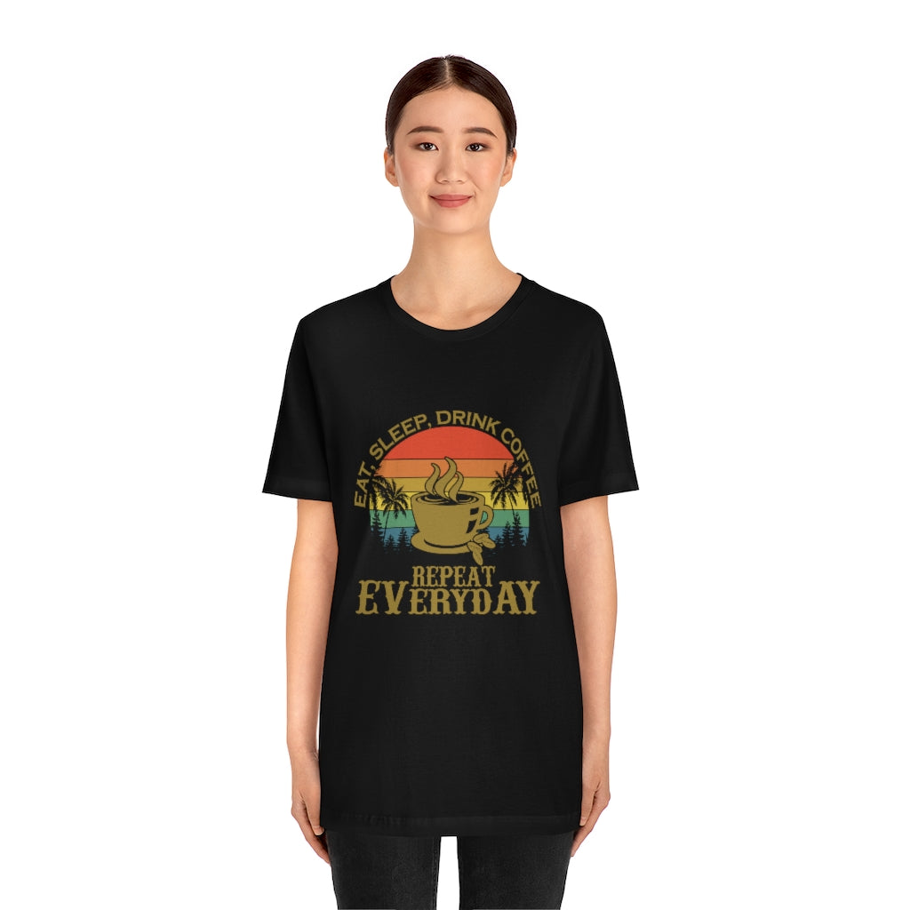 Coffee Repeat Unisex Jersey Short Sleeve Tee