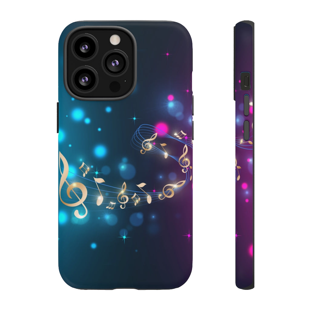 Golden Notes Music iPhone Tough Cases