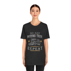 Truck Driving Repeat Unisex Jersey Short Sleeve Tee