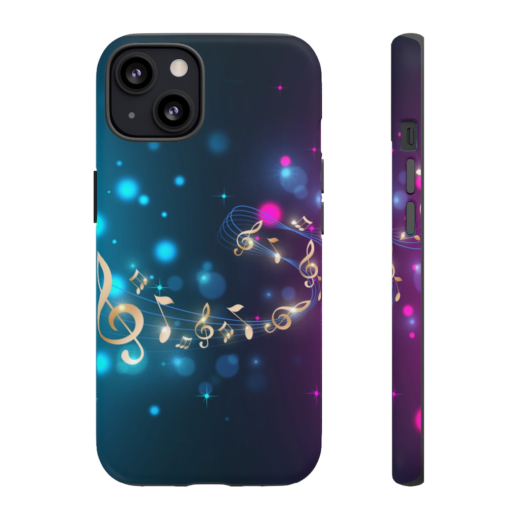 Golden Notes Music iPhone Tough Cases
