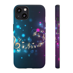 Golden Notes Music iPhone Tough Cases