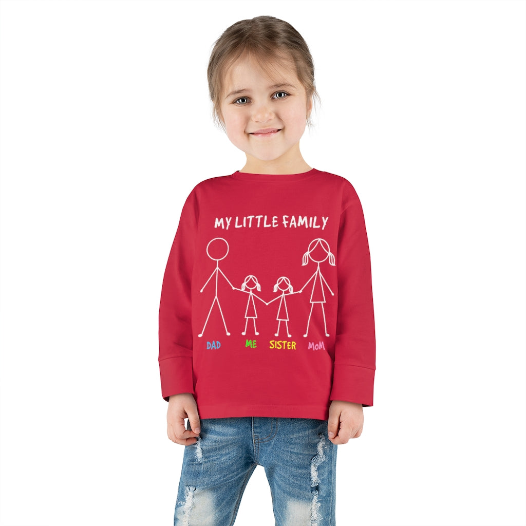 My Little Family Toddler Long Sleeve Tee