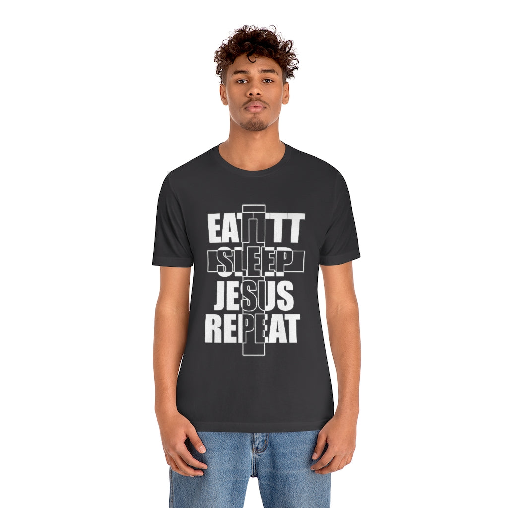 Jesus Repeat Unisex Jersey Short Sleeve Tee