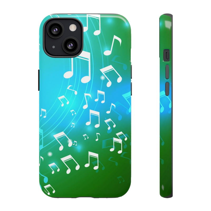 Curving Notes Music iPhone Tough Cases