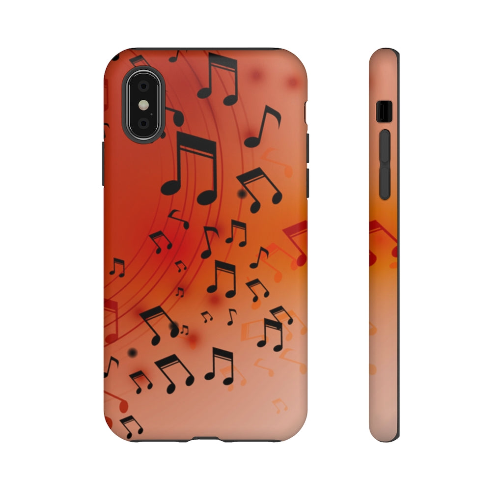Curving Notes Music iPhone Tough Cases