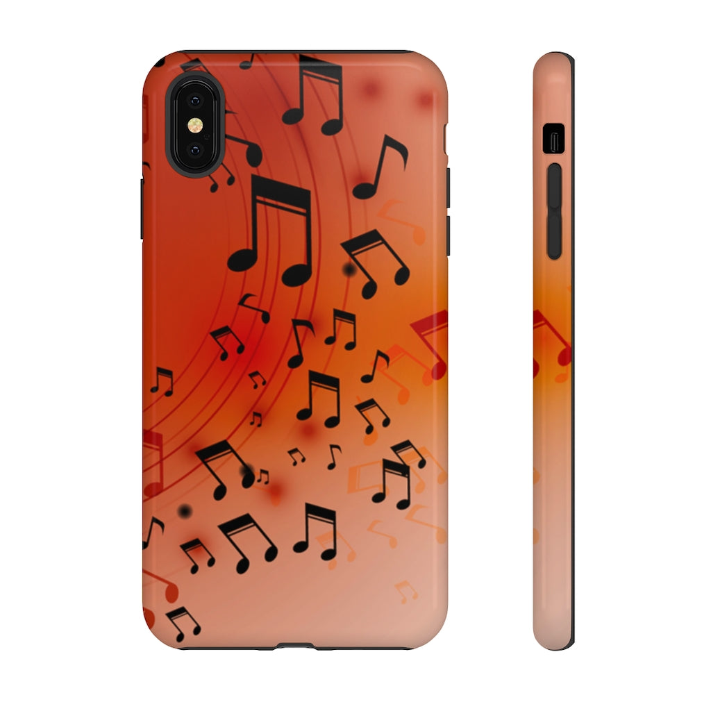 Curving Notes Music iPhone Tough Cases
